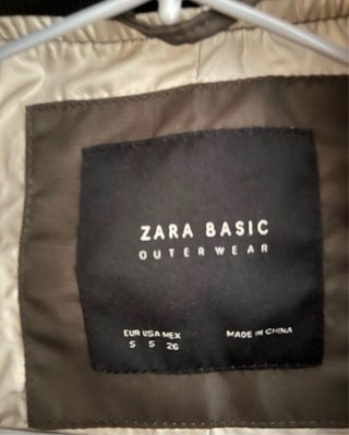 Chaqueta Bomber Zara Talla S Verde Militar