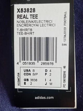 Camiseta Adidas Real Madrid Talla S Nueva