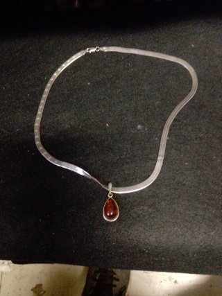 Collar Plata Antigua con Ámbar