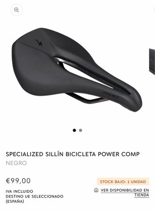 Sillín Specialized Power Comp 143mm