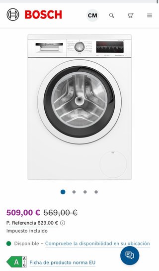 Lavadora Bosch 8kg NUEVA