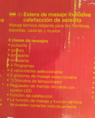 Esterilla térmica para asiento de coche