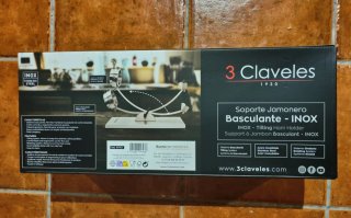 Soporte Jamonero Basculante INOX 3 Claveles