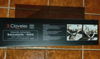 Soporte Jamonero Basculante INOX 3 Claveles
