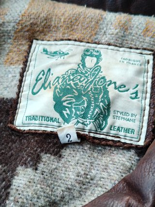 Chaqueta de Piel Marrón Talla L