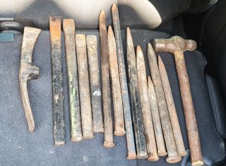Cortafrios y punzones antiguos
