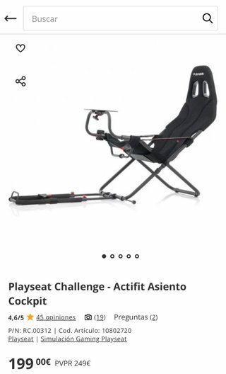 Fanatec DD Pro 8 Nm. Playseat Challenge Cockpit.