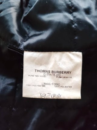 Abrigo Lana Thomas Burberry XL Gris