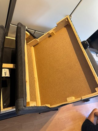 Sofá 3 plazas chaiselongue Hillared antracita