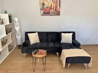 Sofá Cama Negro Moderno -Nuevo en Caja