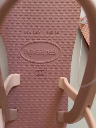 Sandali Havaianas bambina beige/rosa Tg 33