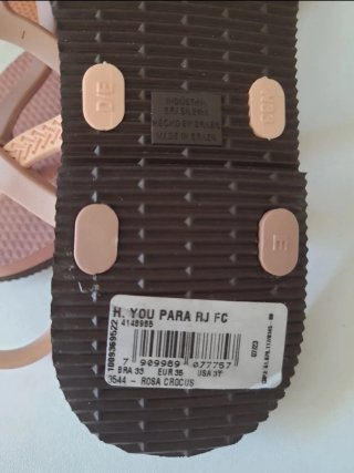 Sandali Havaianas bambina beige/rosa Tg 33