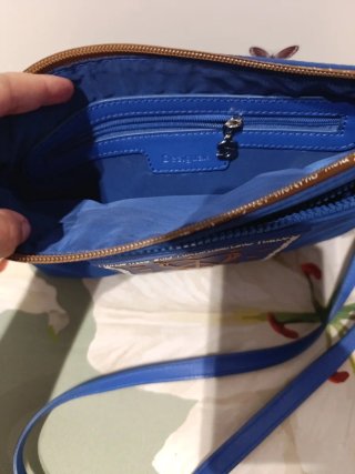 Bolso Desigual Azul con Corazón y Paz.