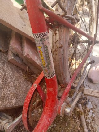 Bicicleta antigua roja