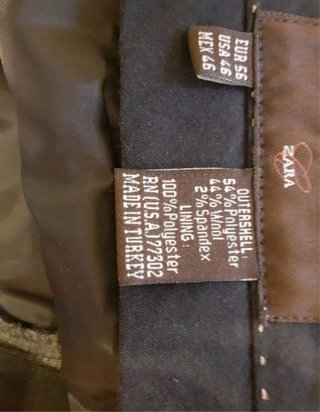 Traje Zara Gris T.56