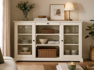 Aparador Vitrina IKEA LIATORP Bianco