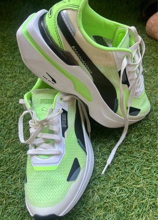 Zapatillas Puma Kosmo Rider verde neón talla 37 pl