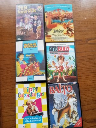 6 Películas DVD Infantiles (Español)