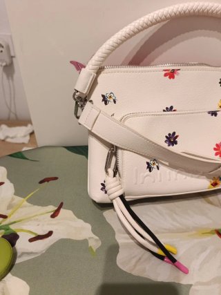Bolso Desigual Blanco Flores