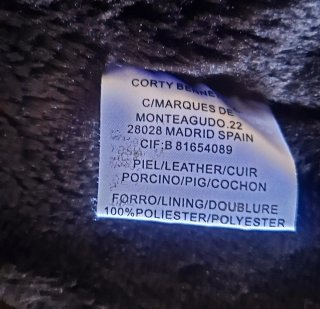 Chaqueta de piel marrón con forro