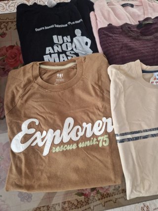 Lote 5 Camisetas y Jerseys Talla L