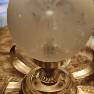Aplique plafón antiguo grande dorado