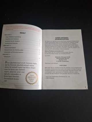 Manuale Super Nintendo SNES PAL