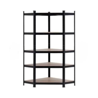 Scaffale angolare metallico nero 180cm NUOVO