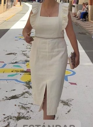 Vestido de fiesta blanco talla 42
