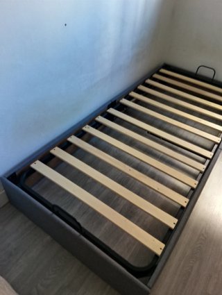 Canapé cama tapizado gris