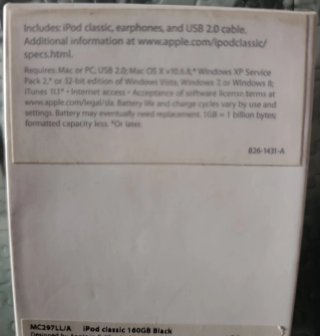 iPod Classic 160GB Negro 6ª Gen + Accesorios