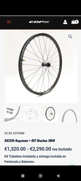 Ruedas carbono MTB 29 EDP bujes DT Swiss 180