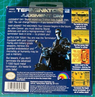 Caja Juego Terminator 2 Game Boy Nintendo