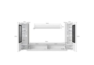 Mueble de Salón Gris y Blanco