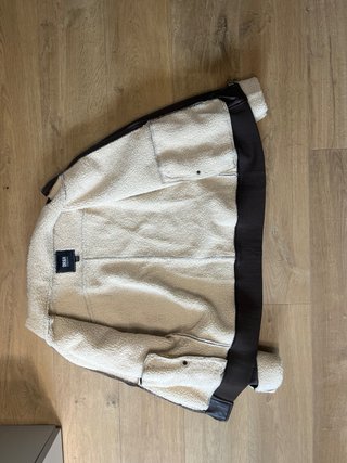 Chaqueta de piel marrón 100% auténtica y nueva