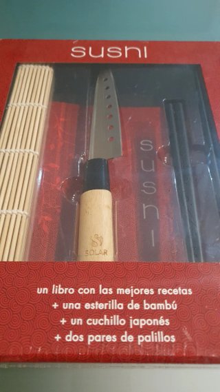 Kit Sushi con Libro Recetas y Utensilios. Nuevo