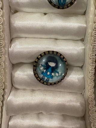 Anillos Gorjuss niña azul y blanco