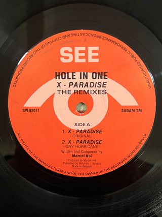 Hole In One "X-Paradise Remixes" vinile techno 90s