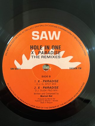 Hole In One "X-Paradise Remixes" vinile techno 90s