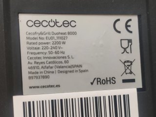 Friggitrice ad aria 8 litri Cecotec