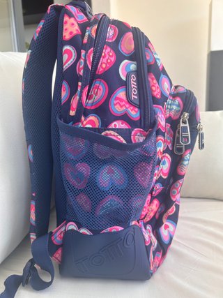 Mochila Totto Corazones Azul