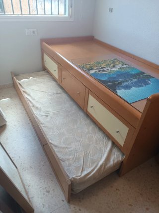 Cama nido con colchón 90x190