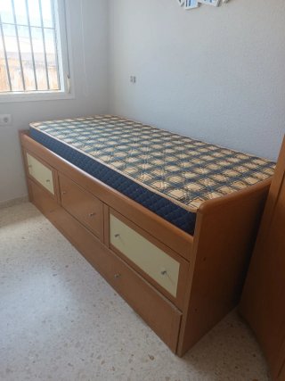 Cama nido con colchón 90x190