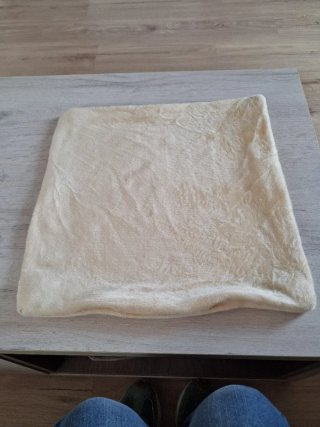 REBAJADO 3 Fundas Cojín Fleece Beige