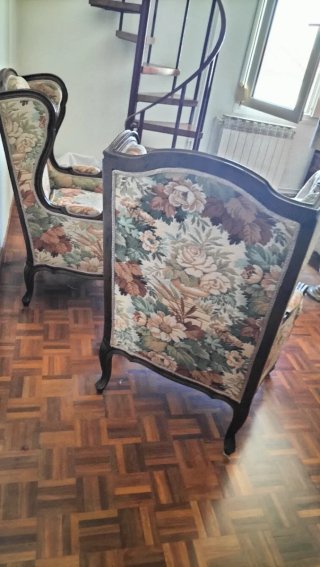 Sillones tapizados florales (2 unidades)