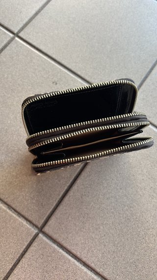 Portafoglio zip stampa animalier