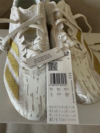Scarpe calcio Adidas Adizero Electric Bianche Oro