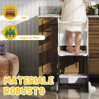Escalera Montessori 4 en 1 para Niños con 2 Pizarr