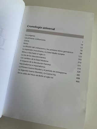 Historia universal: cronología universal