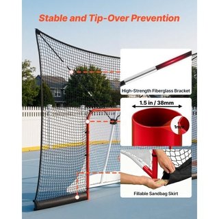 Juego de red de hockey con portería y red de respa